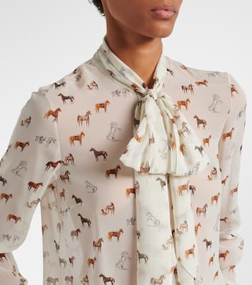 Shildon tie-neck silk blouse | Gabriela Hearst
