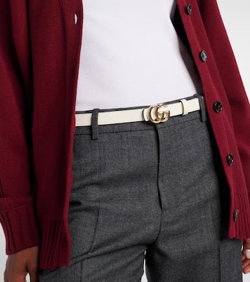 Cinturón reversible de piel con GG | Gucci