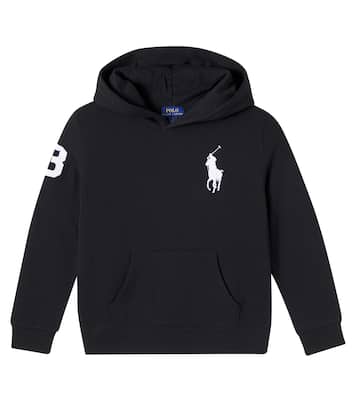 Sweat-shirt en coton mélangé à capuche et logo | Polo Ralph Lauren Kids