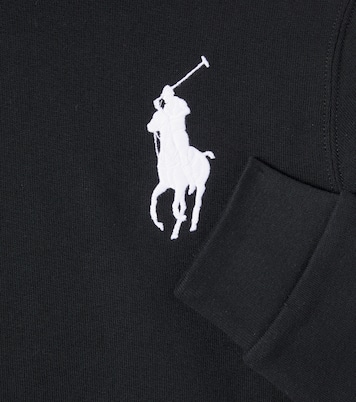 Sweat-shirt en coton mélangé à capuche et logo | Polo Ralph Lauren Kids
