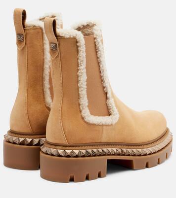 Chelsea Boots St Emilia aus Veloursleder mit Shearling | Christian Louboutin