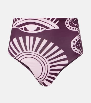 Elisa printed high-rise bikini bottoms  | Cala de la Cruz