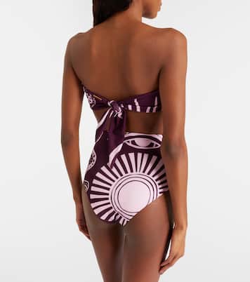Elisa printed high-rise bikini bottoms  | Cala de la Cruz
