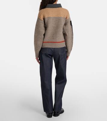 Jeans rectos de tiro alto bordados | JW Anderson