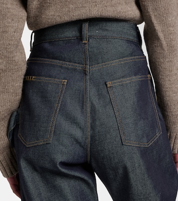 Jeans rectos de tiro alto bordados | JW Anderson