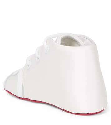 Baby Love crêpe satin booties | Christian Louboutin Kids