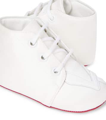 Baby Love crêpe satin booties | Christian Louboutin Kids