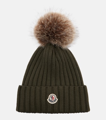 Logo virgin wool beanie | Moncler