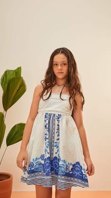 Bedrucktes Kleid aus Baumwolle | Fábula