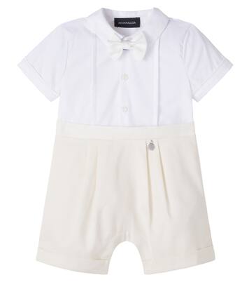 Baby cotton-blend playsuit  | Monnalisa