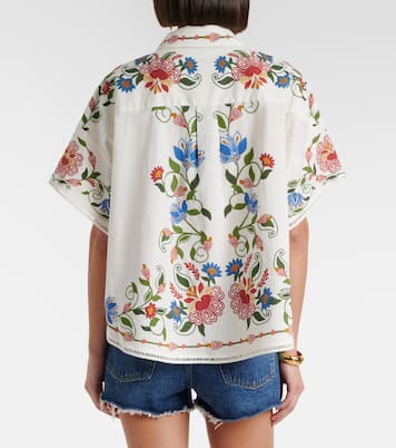 Hemd Stitched Garden aus einem Leinengemisch | Farm Rio