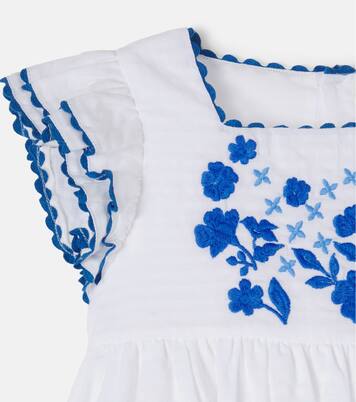 Evelyn embroidered cotton dress | La Coqueta