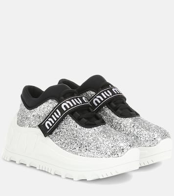 Miu miu silver sneakers 2025