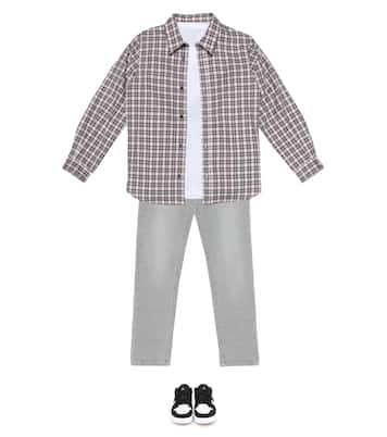 Camisa de algodón de cuadros | Bonpoint