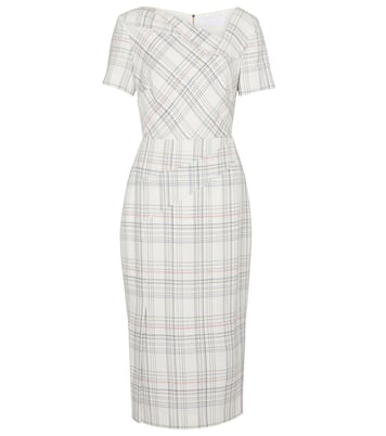 Darland checked midi dress | Roland Mouret