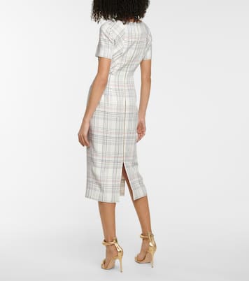 Darland checked midi dress | Roland Mouret