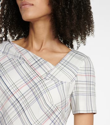 Darland checked midi dress | Roland Mouret