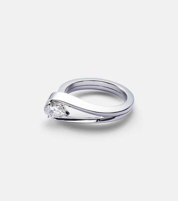 Anello Serti Inversé in oro bianco 18kt con diamante | Repossi
