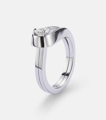 Anello Serti Inversé in oro bianco 18kt con diamante | Repossi