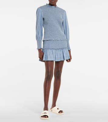 Minifalda Aloya de chambray | Veronica Beard