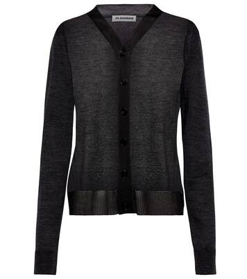 Semi-sheer wool and silk cardigan | Jil Sander