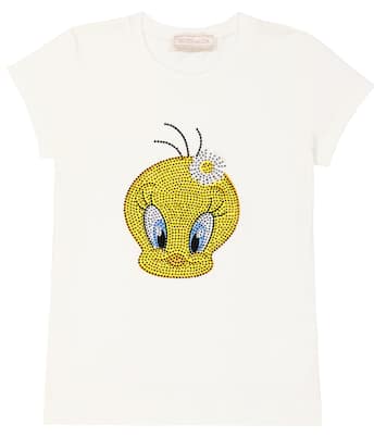T-shirt in jersey con strass | Monnalisa