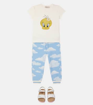 T-shirt in jersey con strass | Monnalisa