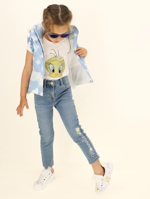 T-shirt in jersey con strass | Monnalisa