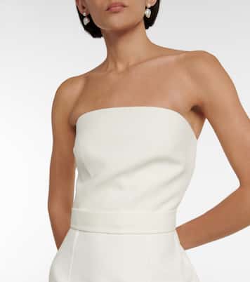 Bridal Midikleid aus Crêpe mit Federn | Safiyaa