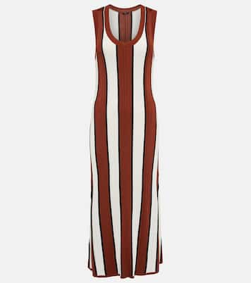 Ribbed-knit striped midi dress | Joseph