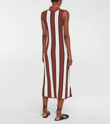 Ribbed-knit striped midi dress | Joseph