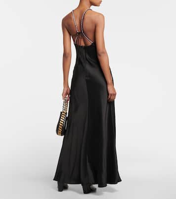 Crystal-embellished satin gown | Stella McCartney