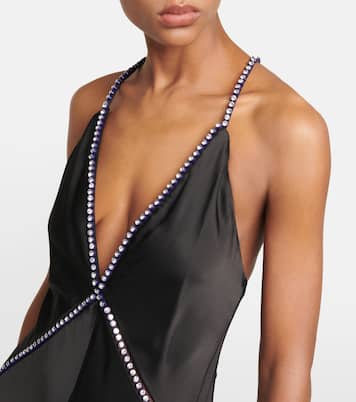 Crystal-embellished satin gown | Stella McCartney