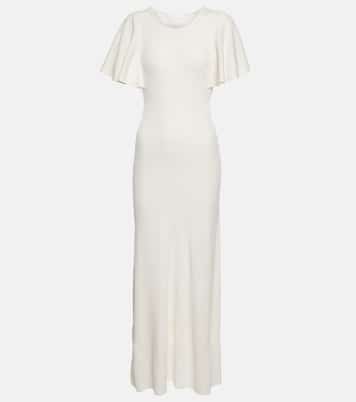 Abito midi in lana con volant | Chloé