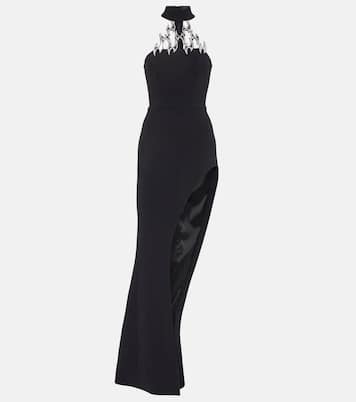 Crystal-embellished asymmetric gown | David Koma