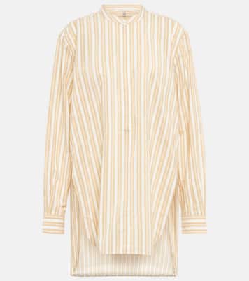 Chemise rayée en coton et soie | Toteme