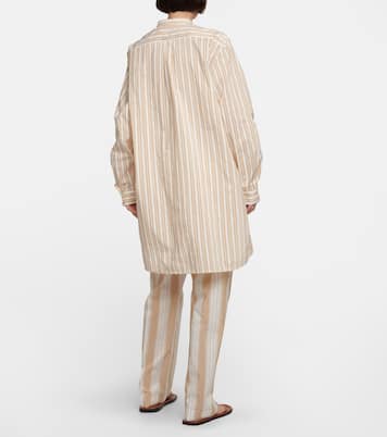 Chemise rayée en coton et soie | Toteme