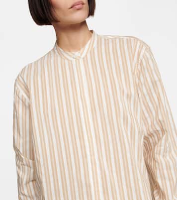 Chemise rayée en coton et soie | Toteme