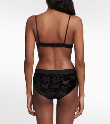 Culottes in mesh e velluto con logo | Tom Ford