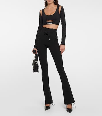 Logo cutout cropped top | Off-White