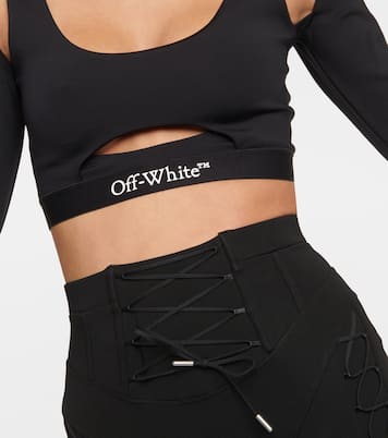 Logo cutout cropped top | Off-White