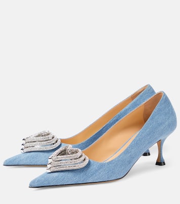 Triple Heart 60 denim pumps | Mach & Mach
