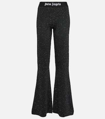 Pantalon évasé imprimé à taille mi-haute | Palm Angels