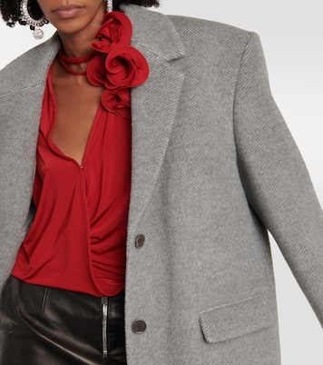 Single-breasted alpaca and wool coat | Magda Butrym