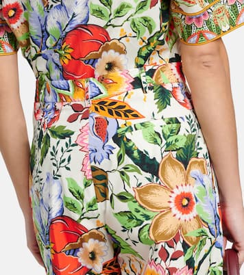 Jupe-culotte en coton à fleurs | Etro