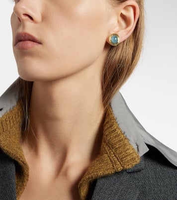 Boucles d'oreilles Horizon en or 18 ct et aigues-marines | Octavia Elizabeth