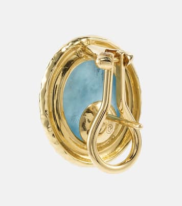 Boucles d'oreilles Horizon en or 18 ct et aigues-marines | Octavia Elizabeth