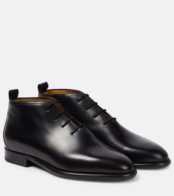 Grant leather lace-up boots | The Row