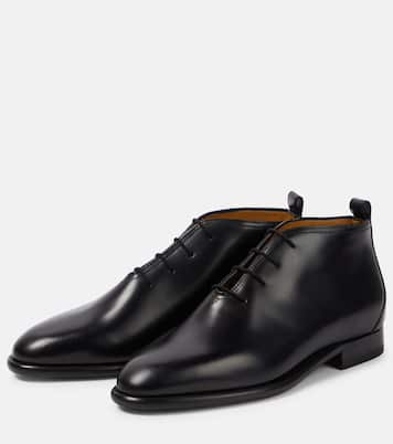 Grant leather lace-up boots | The Row