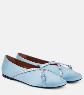 Verzierte Ballerinas Cara aus Satin | D'Accori